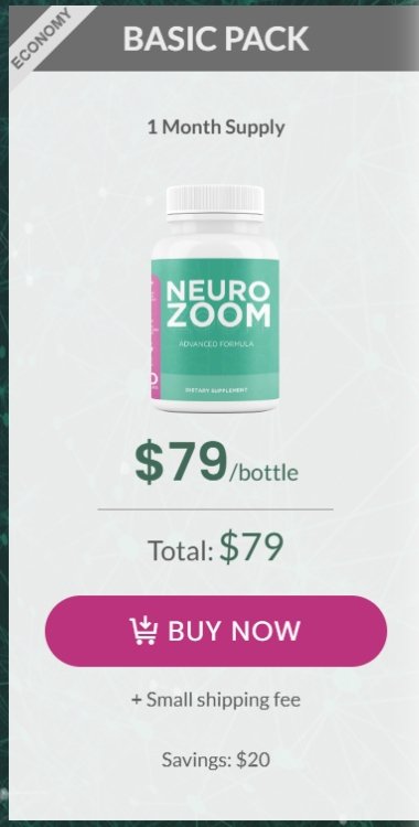 NeuroZoom Price 1 bottle
