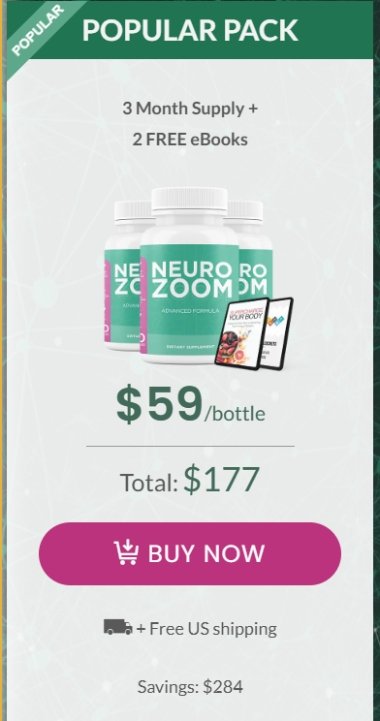 NeuroZoom Price 3 bottles